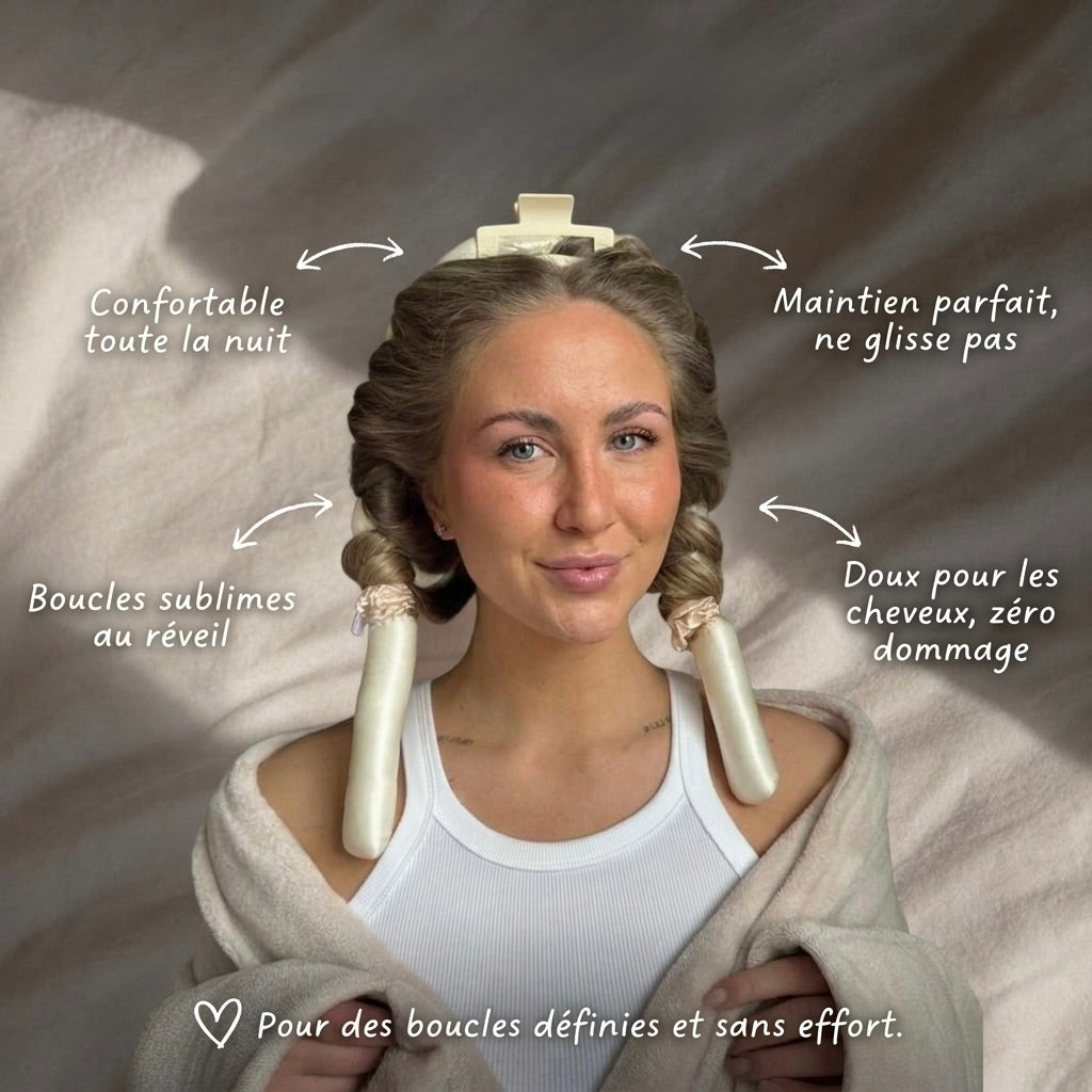 Bandeau Boucleur en Satin — Tient Toute la Nuit